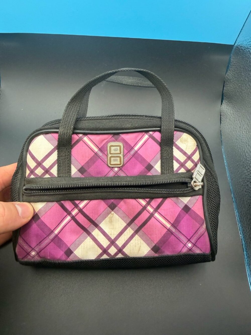 Nintendo DS Pink Plaid Carrying Case Handbag Purse Style DS Lite DSi 3DS